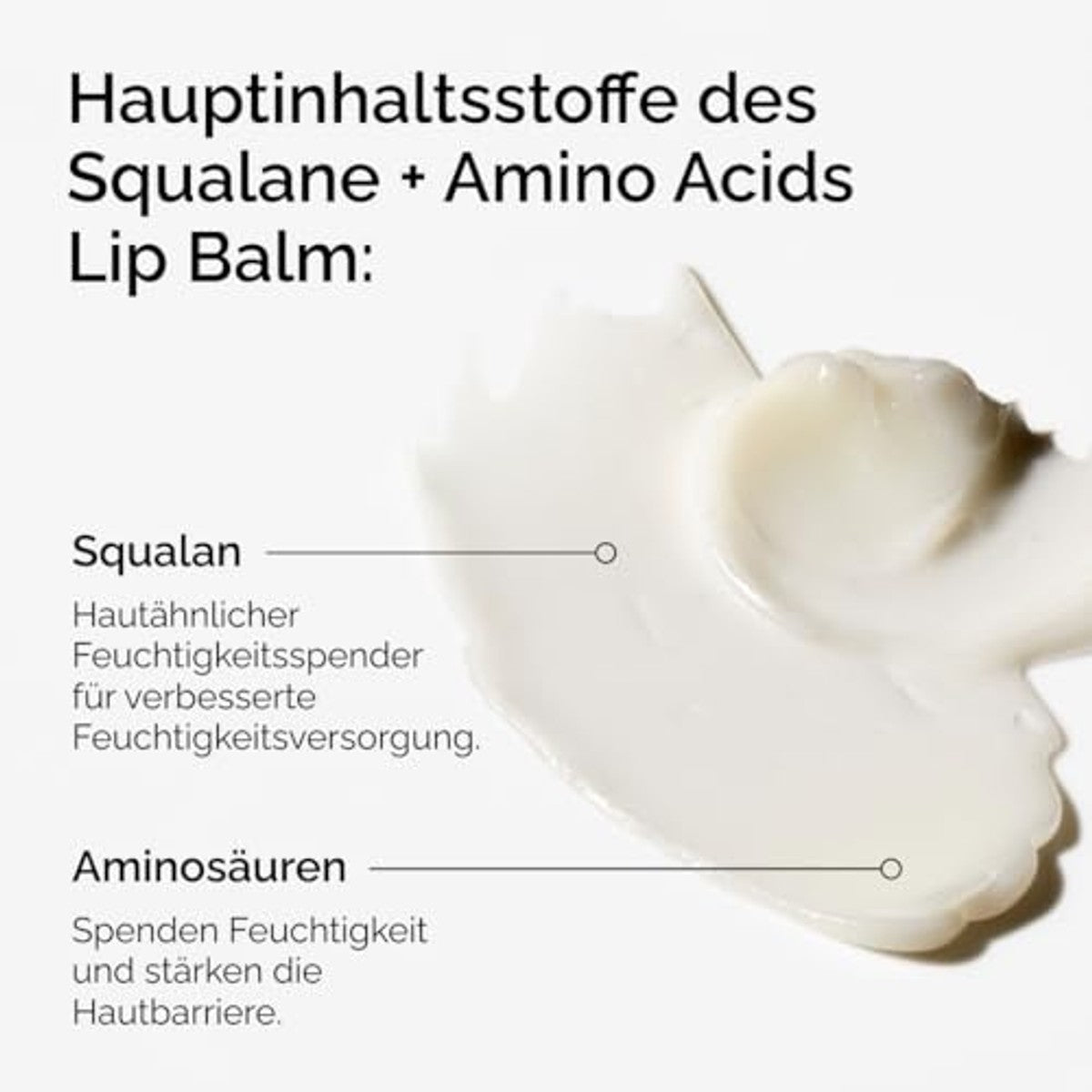 The Ordinary Squalane + Amino Acids Hydrating Lip Balm, voor lippen, ellebogen en nagelriemen, 15 ml