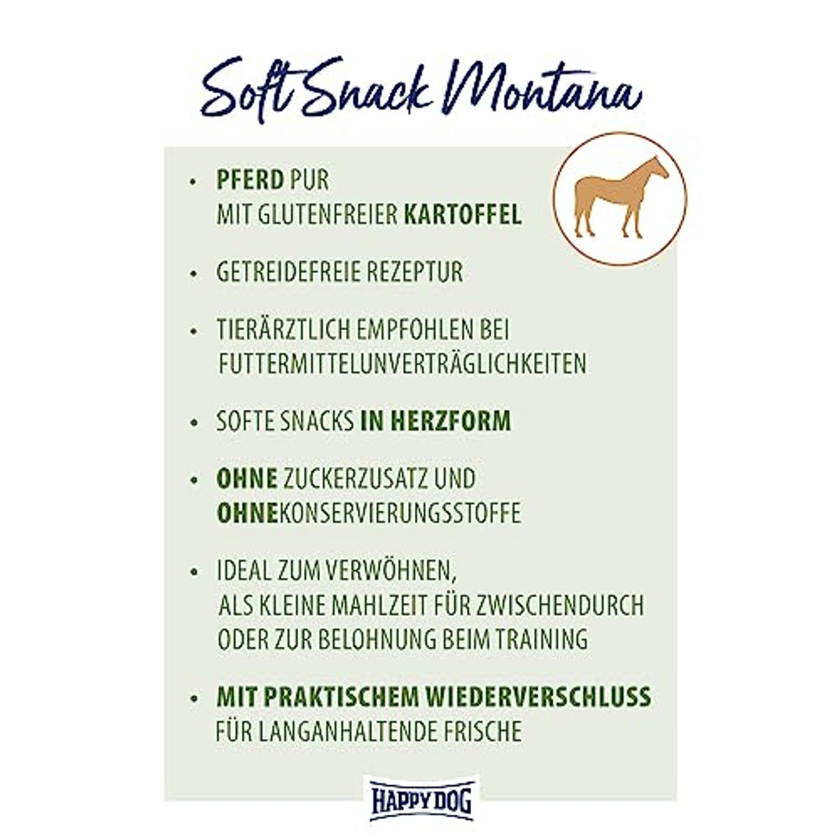 Happy Dog SoftSnack Montana hondensnack 100 g - 6-pack