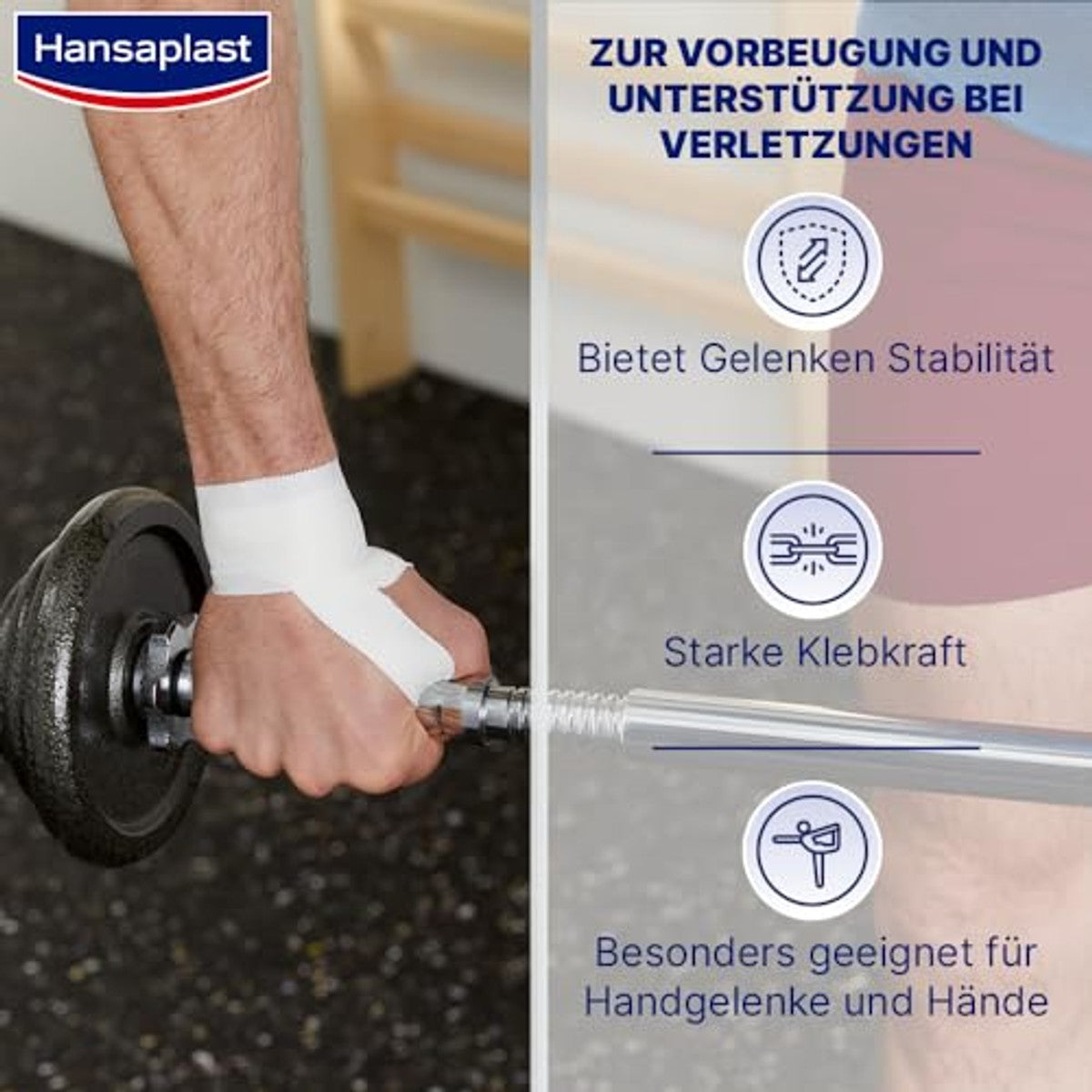Hansaplast Robuuste sporttape 2,5 cm x 10 m - 3-pack