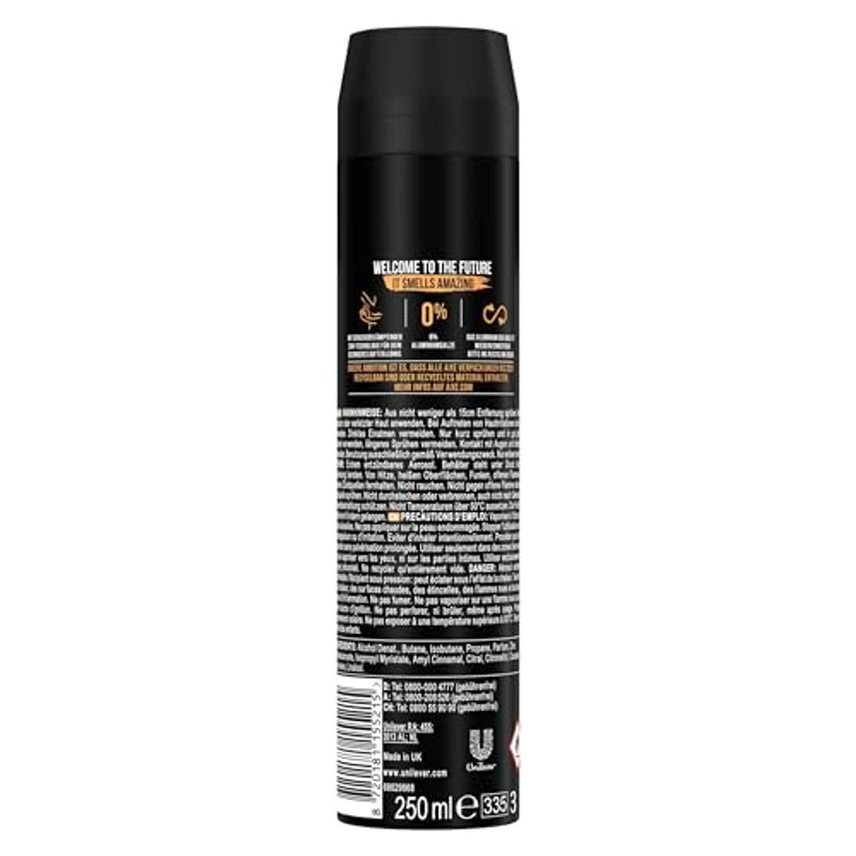Axe Dark Temptation Bodyspray zonder aluminium 3 x 250 ml - Voordeelverpakking