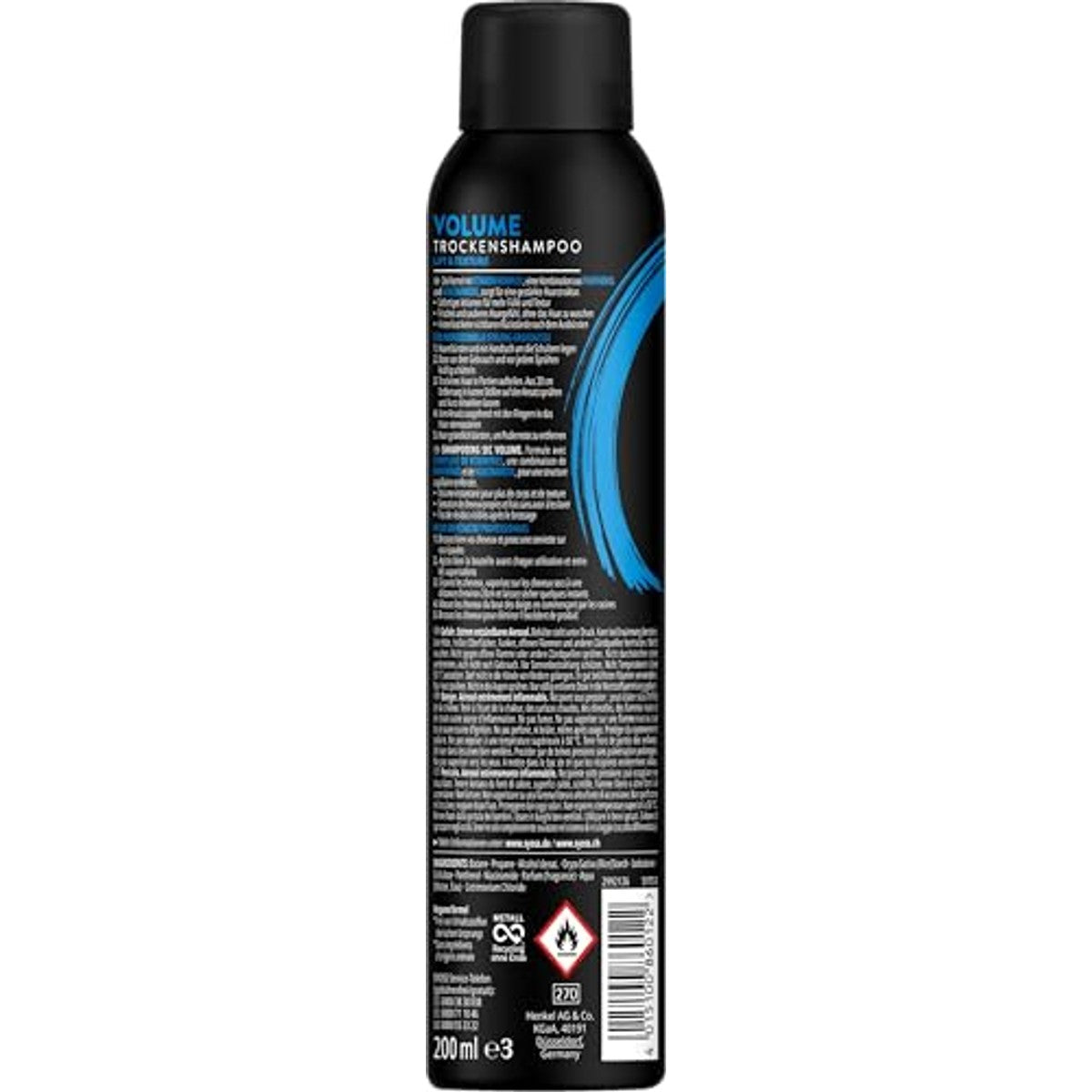SYOSS Droogshampoo Volume Lift & Texture 3 x 200 ml - Voordeelverpakking – foto 3