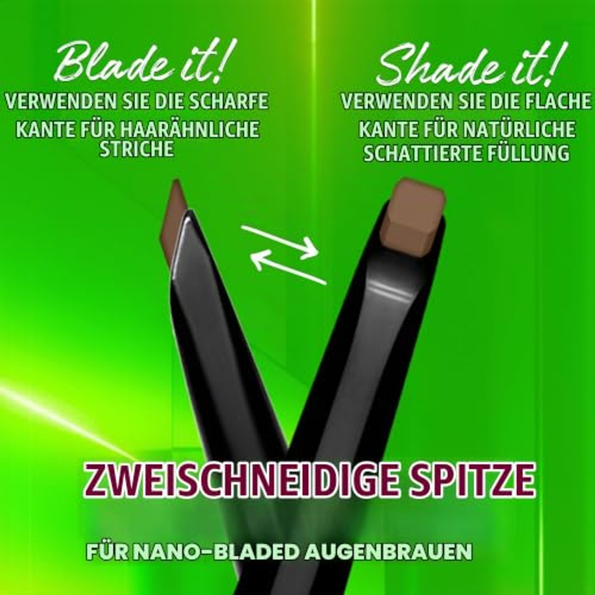 NYX Professional Makeup Wenkbrauwstift, met dubbelzijdige punt voor het definiëren van de wenkbrauwen, tot 16 uur veegvast en kleurecht, veganistische formule, Blade & Shade Nano, kleur: Cool Ash – NYX PROFESSIONAL MAKEUP