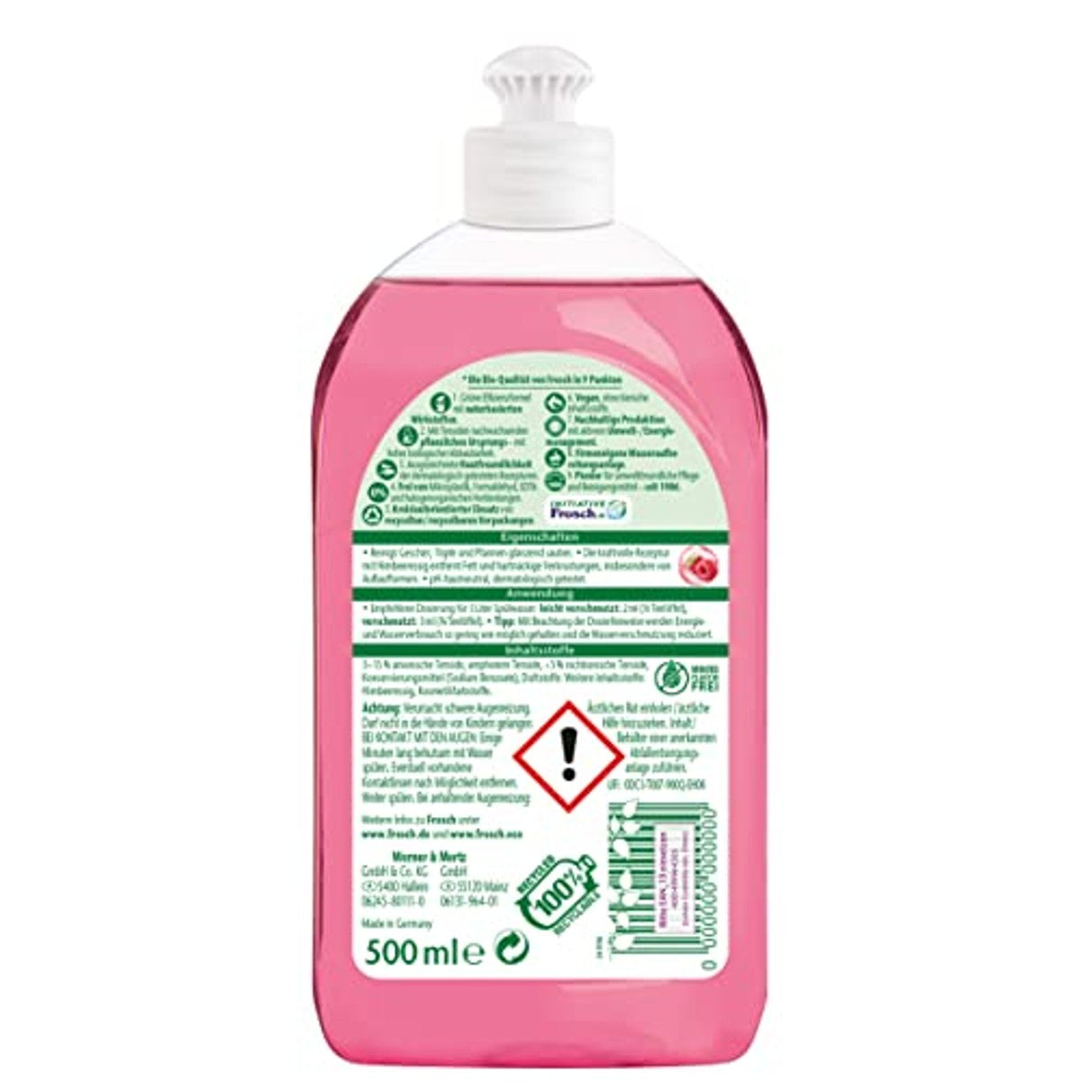 FROSCH Raspberry spoelgel 3 x 500 ml - Voordeelverpakking