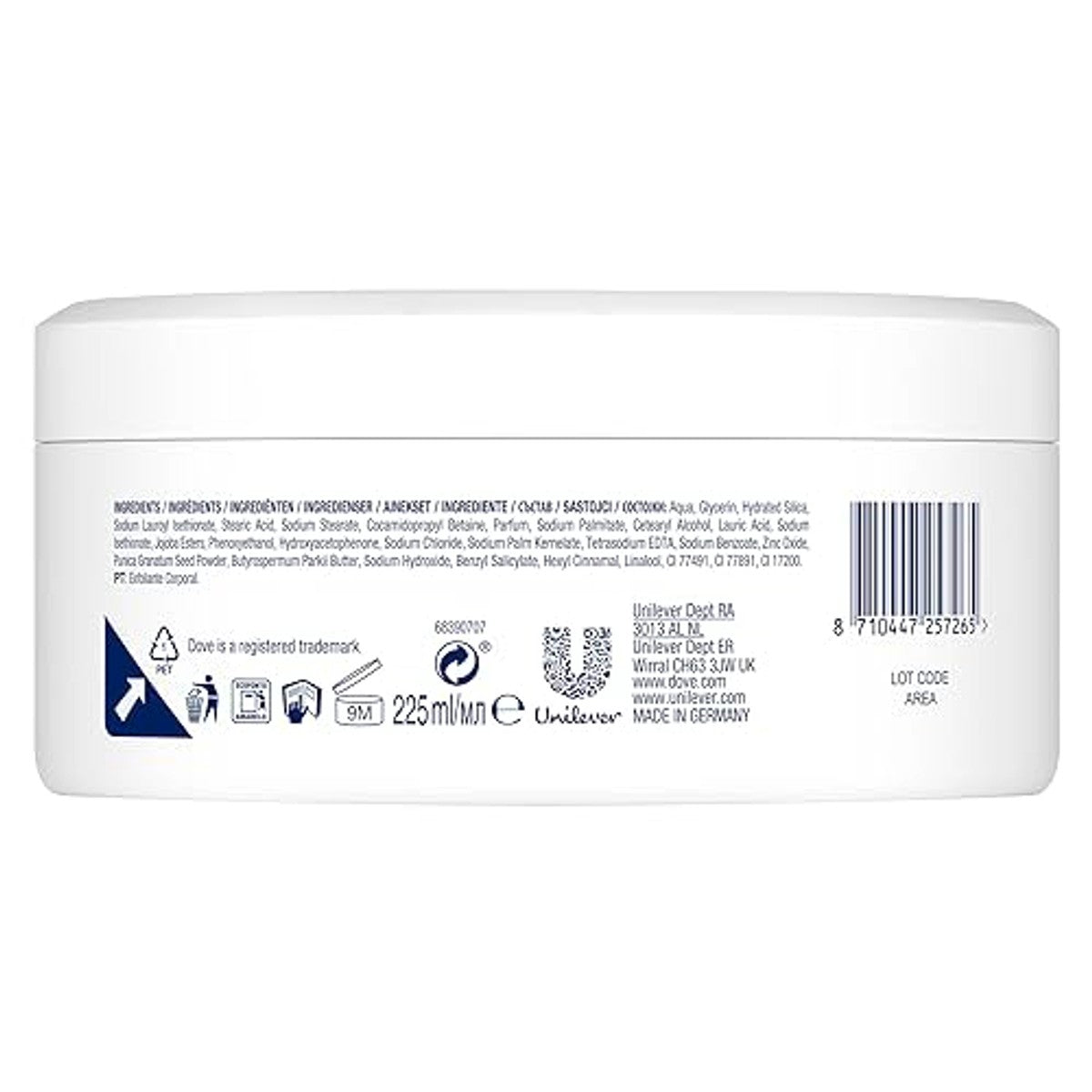 Dove Crème-douchecrub Granaatappel & Sheaboter 4 x 225 ml – Dove