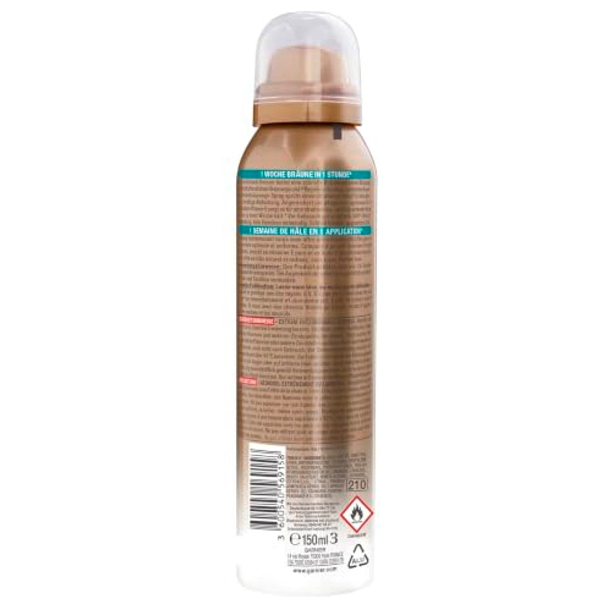 Garnier Ambre Solaire Natural Bronzer Zelfbruinende Spray 3 x 150 ml - Voordeelverpakking