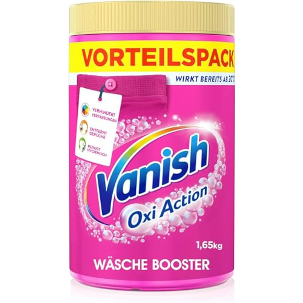 Vanish Oxi Actiepoeder 1 x 1,65 kg + Voorwasspray 1 x 750 ml – Vanish