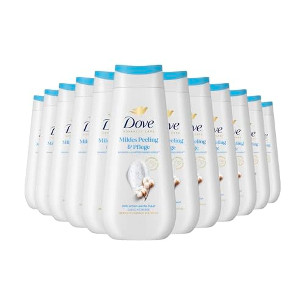 Dove Advanced Care Douchecrème Milde Peeling & Verzorging 12 x 225 ml – Dove