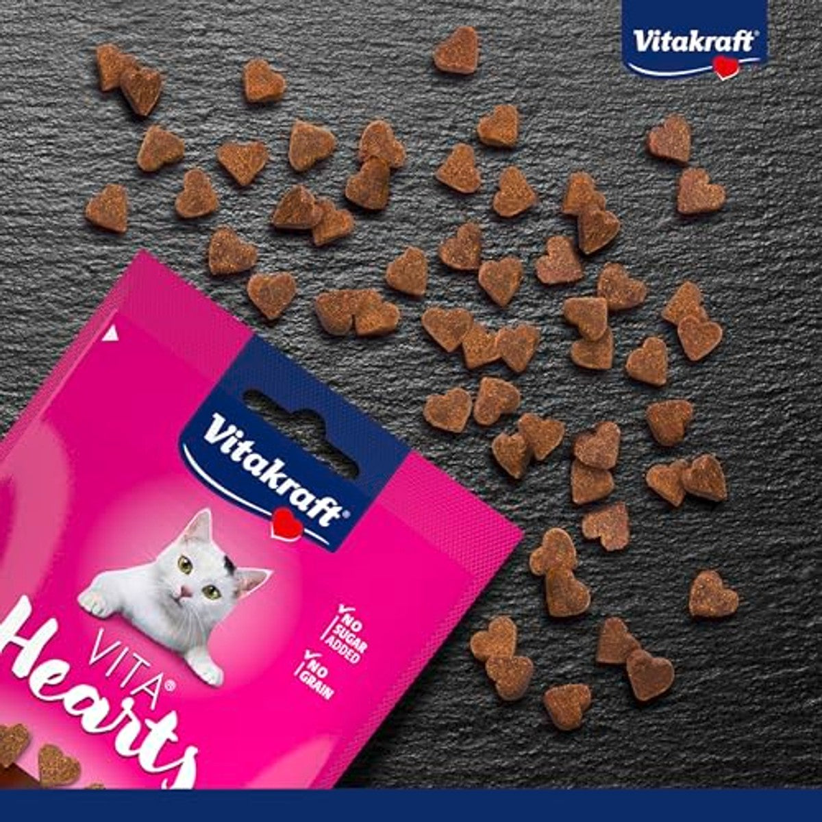 Vitakraft Vita Hearts Immunity kattensnack rundvlees 1 x 40 g - 6-pack