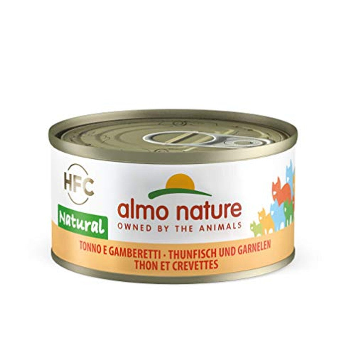 Almo Nature HFC Natural Kattenvoer Tonijn en Garnalen & Pacifische Tonijn 24 x 70 g - 6-pack