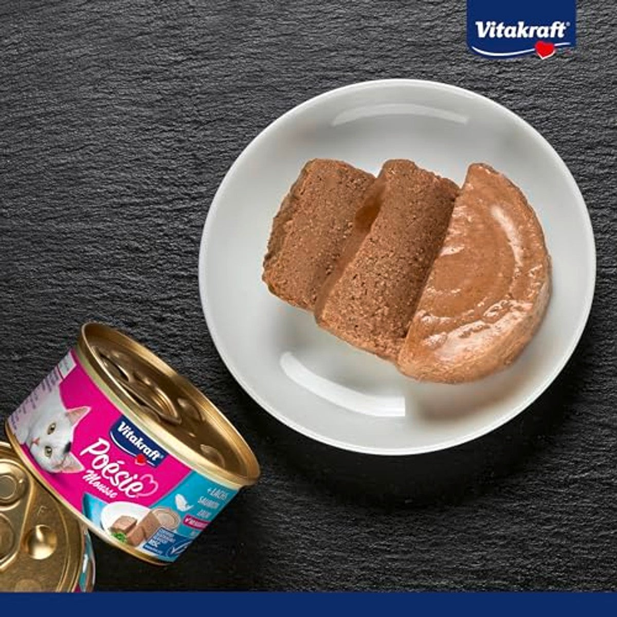 Vitakraft Poésie Mousse natvoer kattenvoer zalm 12 x 85 g - 6-pack