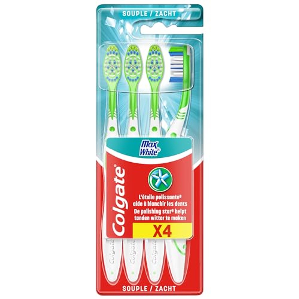 Colgate Max White Tandenborstels Zacht Wit 4 stuks – Colgate