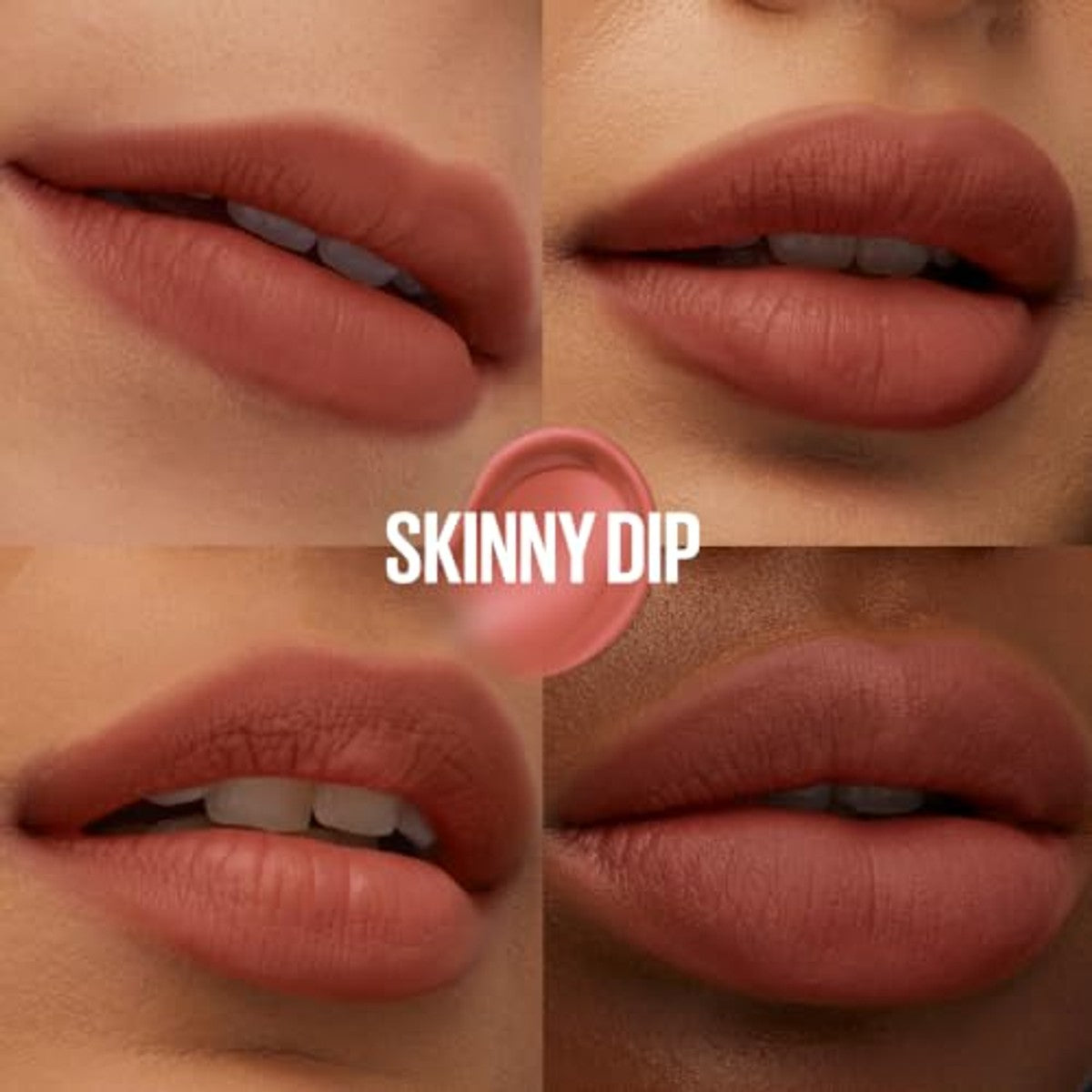 Maybelline New York Superstay Teddy (Tint) Lippenstift, voor zachte, matte lippen, extra langdurige kleur, zachte afwerking, comfortabel zonder afgeven, kleur: 15 Skinnydip, Superstay – MAYBELLINE