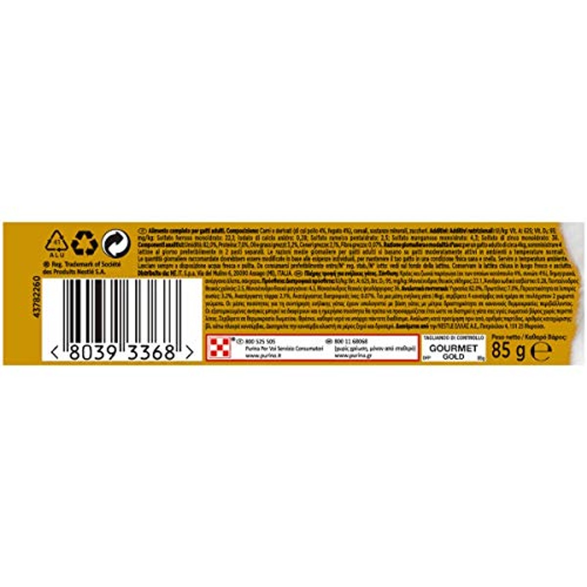Purina Gourmet Gouden blokjes van vocht met saus kat met kip en lever, 24 blikjes à 85 g, 85 g (verpakking van 24 stuks) – Gourmet
