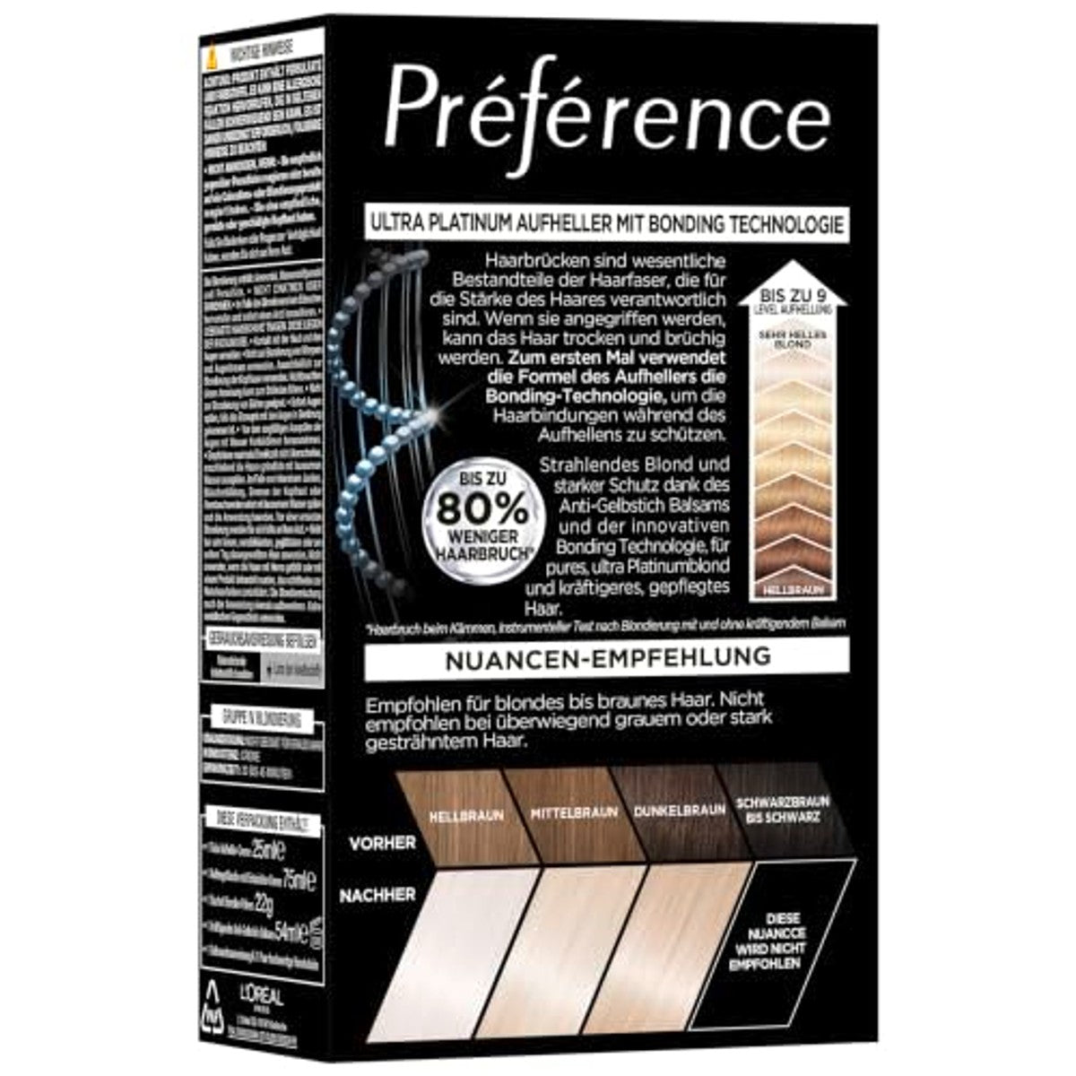 L'Oréal Paris Préférence Le Blonding licht platinablond 3 x 9 l - Voordeelverpakking