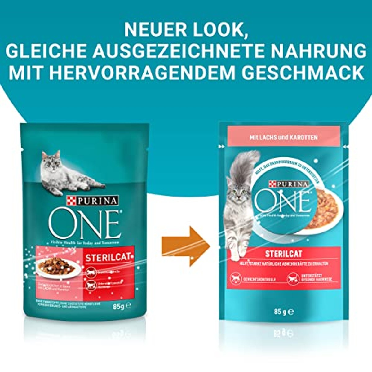 Purina One Sterilicat natvoer kattenvoer zalm 26 x 85 g - 6-pack