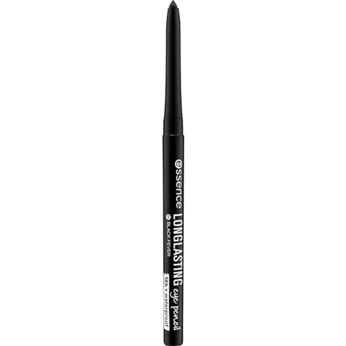 essence LONG-LASTING oogpotlood 01 Black Fever, draaibare kajalstift | Met intensieve kleurafgifte, veganistische cosmetica, waterbestendig, langdurig en zonder parfum, 0,28 g – Essence Cosmetics