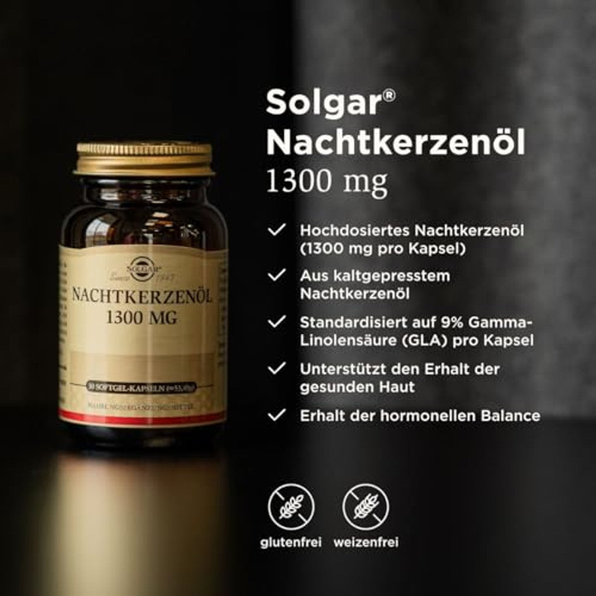 Solgar Nachtkersenolie 1300 mg Maandverpakking - 3-pack