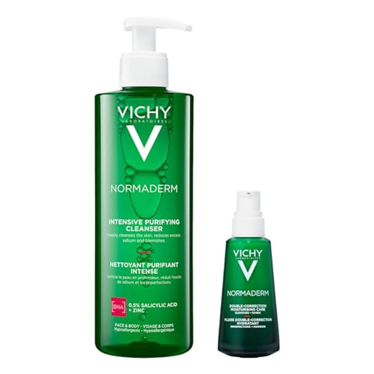Vichy Normaderm Set Phytosolution Reinigingsgel & Verzorging 400 ml + 50 ml - 3-pack