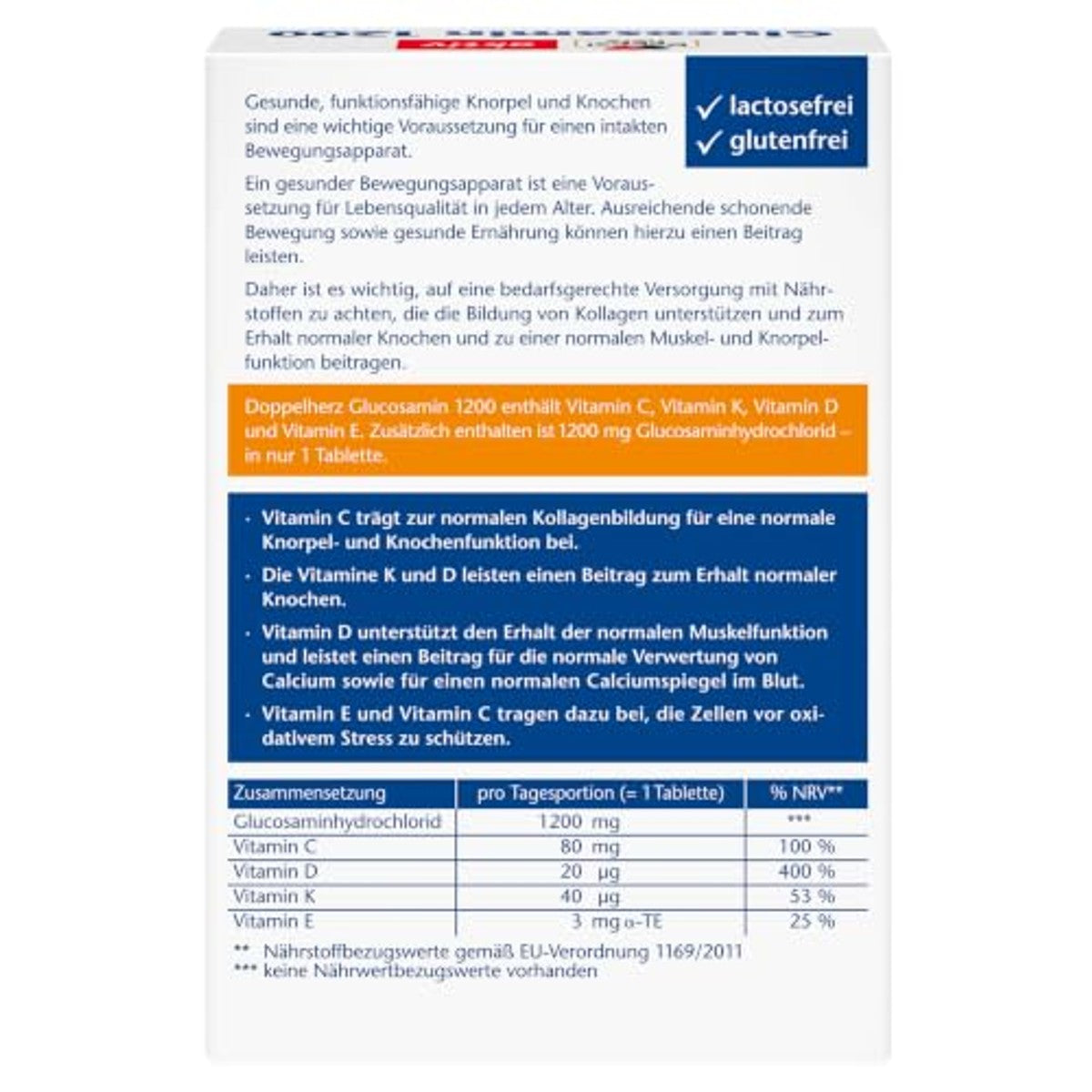 Doppelherz Glucosamine 1200 + D3 + K + C 3 tabletten - 3-pack
