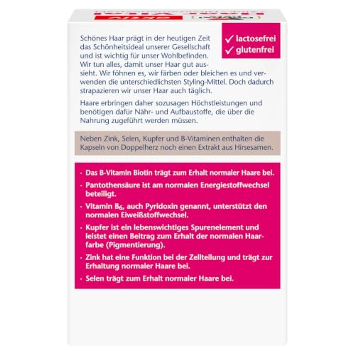 Doppelherz Haar Vital + Zink + Gierstzaadextract 60 Capsules - 3-pack