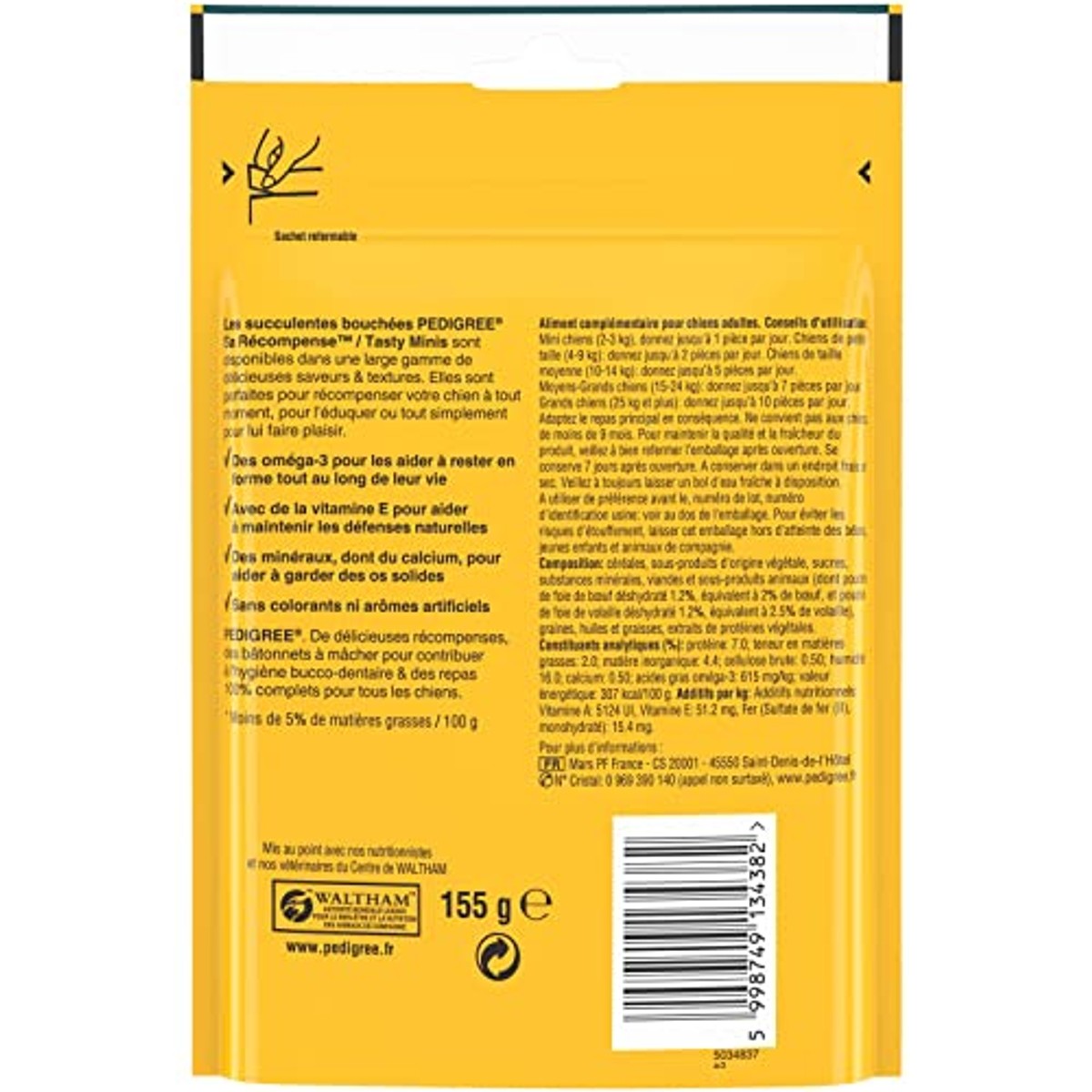 Pedigree Tasty Minis hondensnack rundvlees en gevogelte 6 stuks - 6-pack
