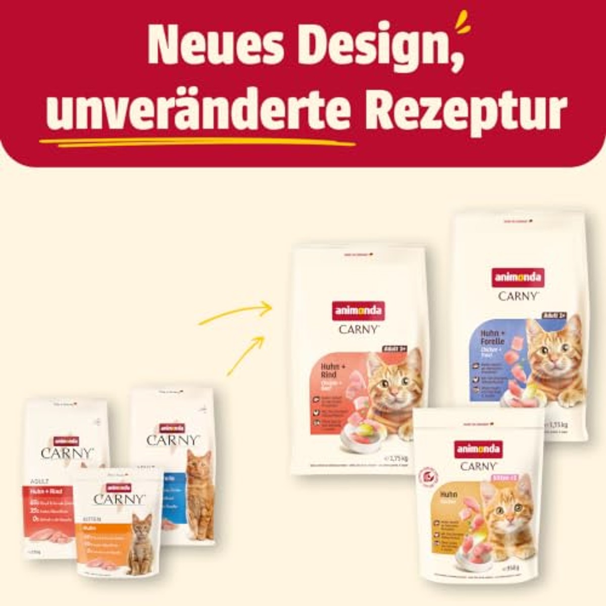 animonda Carny droogvoer kat kip en rundvlees 1 x 1,75 kg - 6-pack