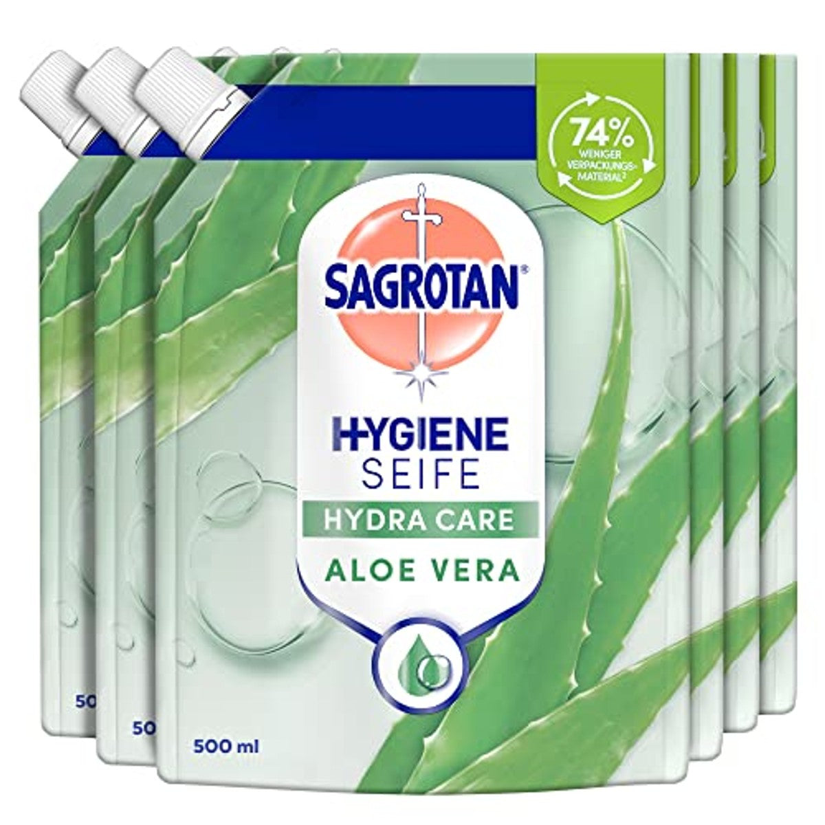 Sagrotan navulling handzeep aloë vera en bramen 12 x 500 ml - 3-pack