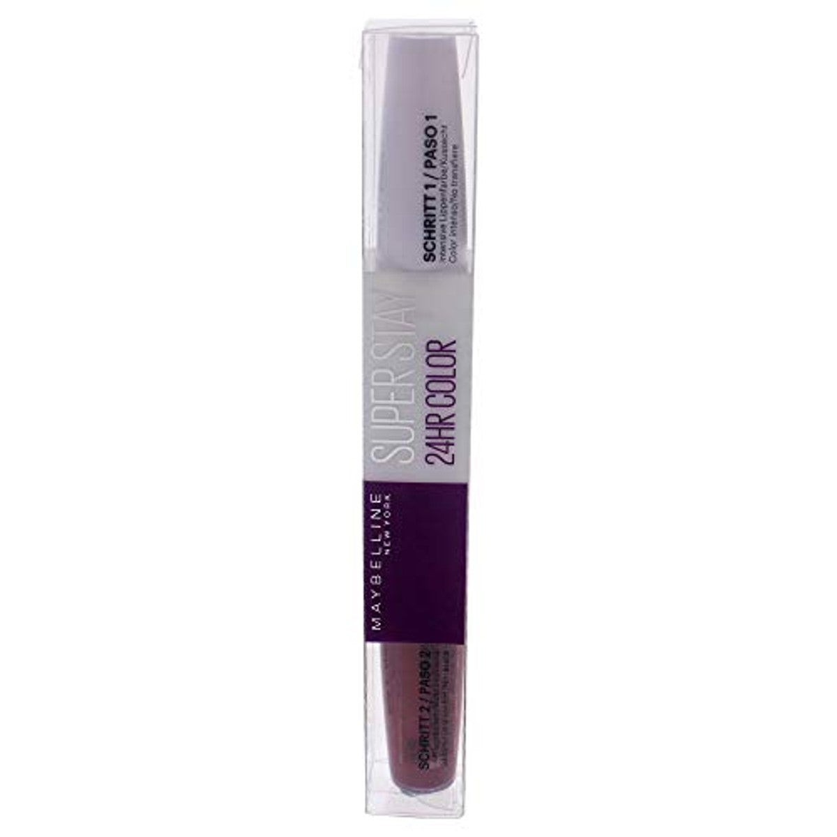 Maybelline New York Lippenstift, Super Stay 24H, vloeibaar en duurzaam, nr. 260 Wildberry, 5 g (verpakking van 2) – L'Oreal Paris