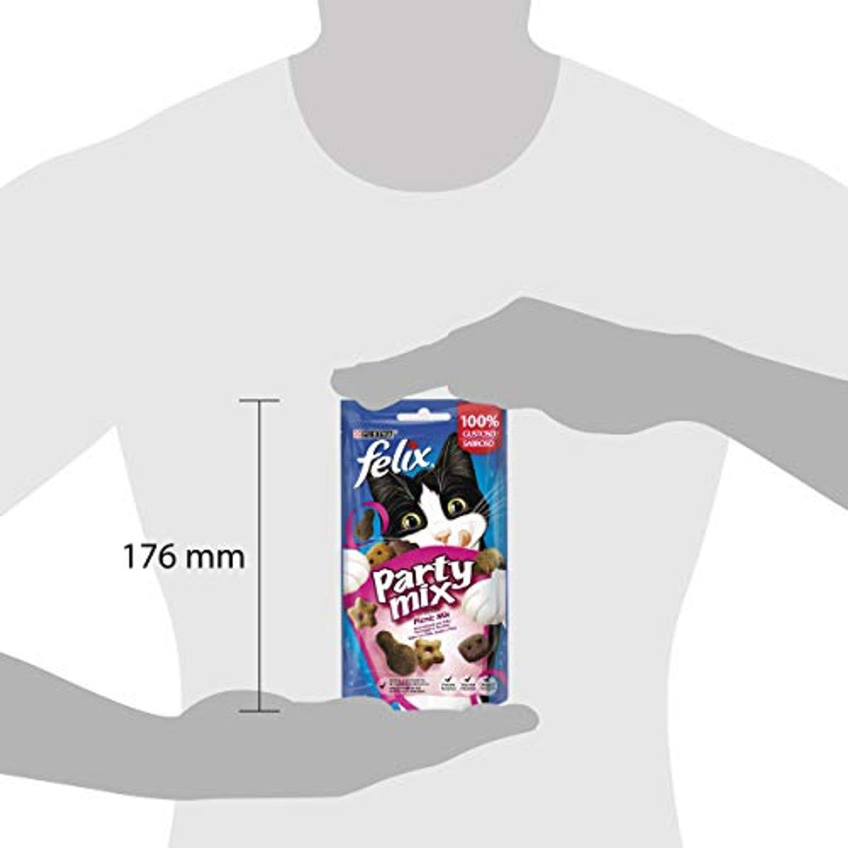 Felix Party Mix Picknick kattensnack 8 x 60 g – foto 3