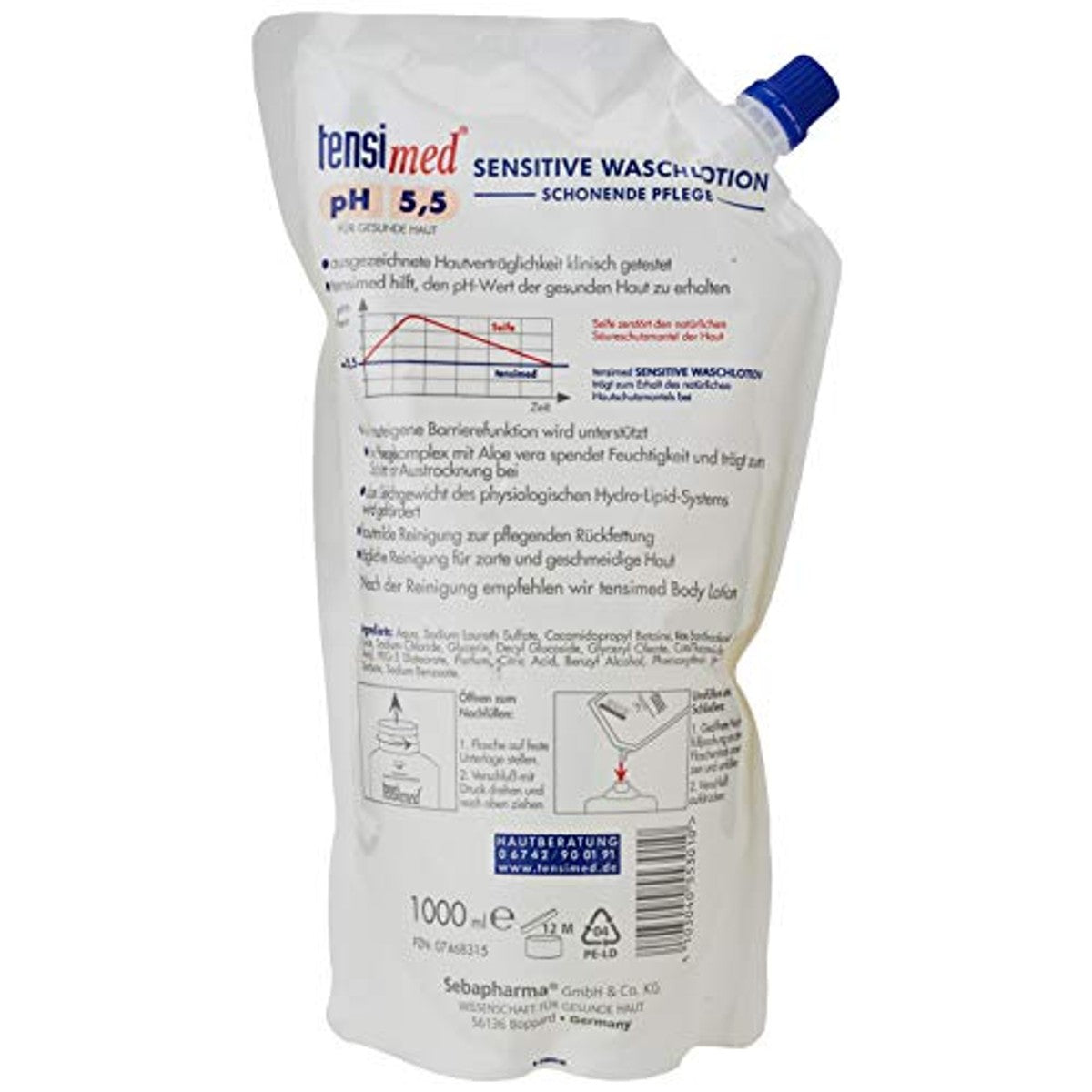 Sebamed Tensimed Sensitive Waslotion navulzak 1000 ml – Sebamed