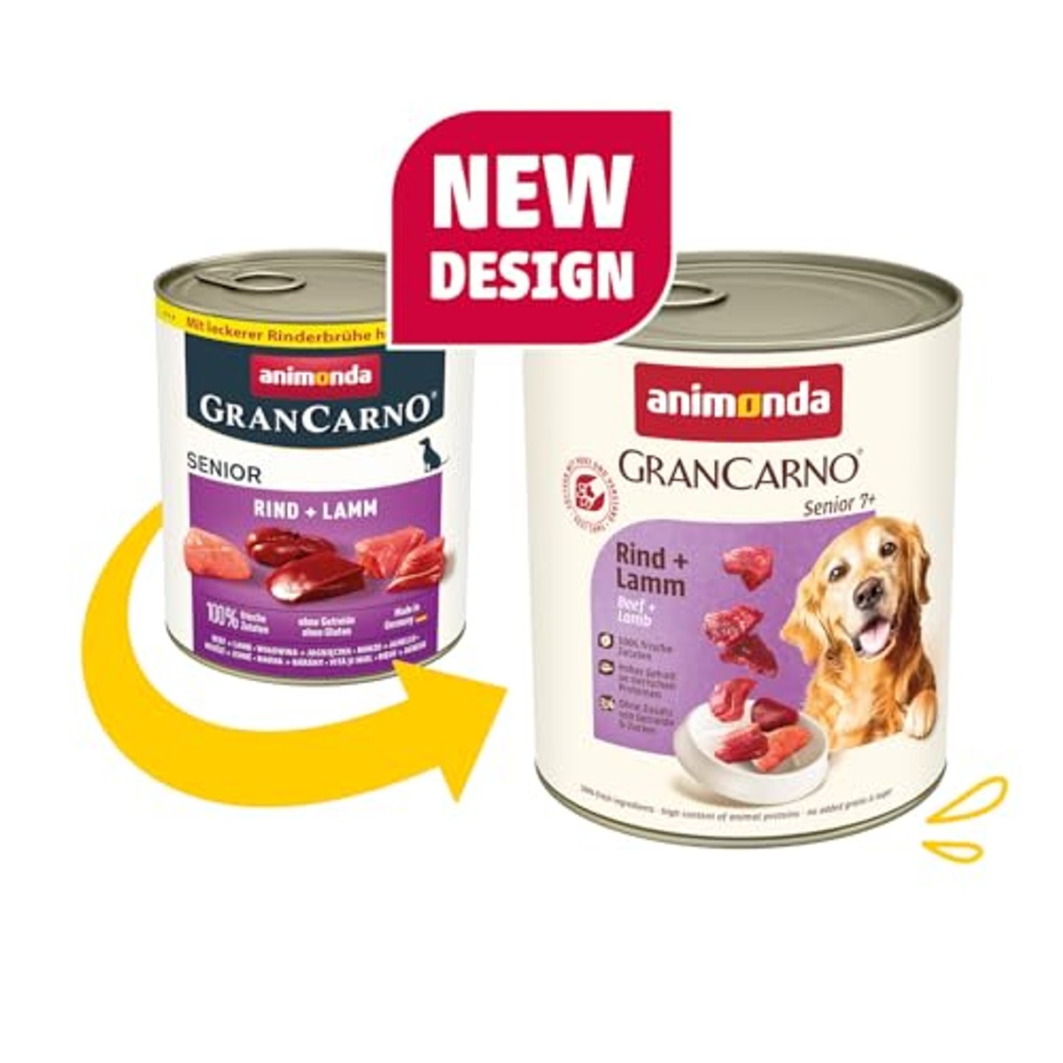 Animonda GranCarno senior hondenvoer, natte voeding voor oudere honden vanaf 7 jaar, verschillende soorten en maten. – Grancarno
