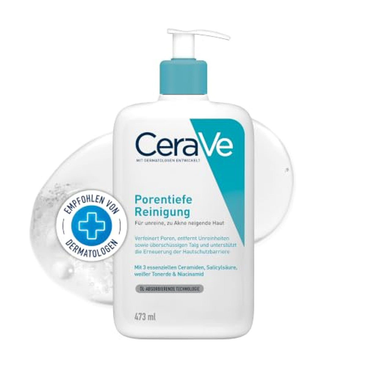 CeraVe Diepe Reinigende Wasgel voor het Gezicht tegen Puistjes 473 ml - 6-pack