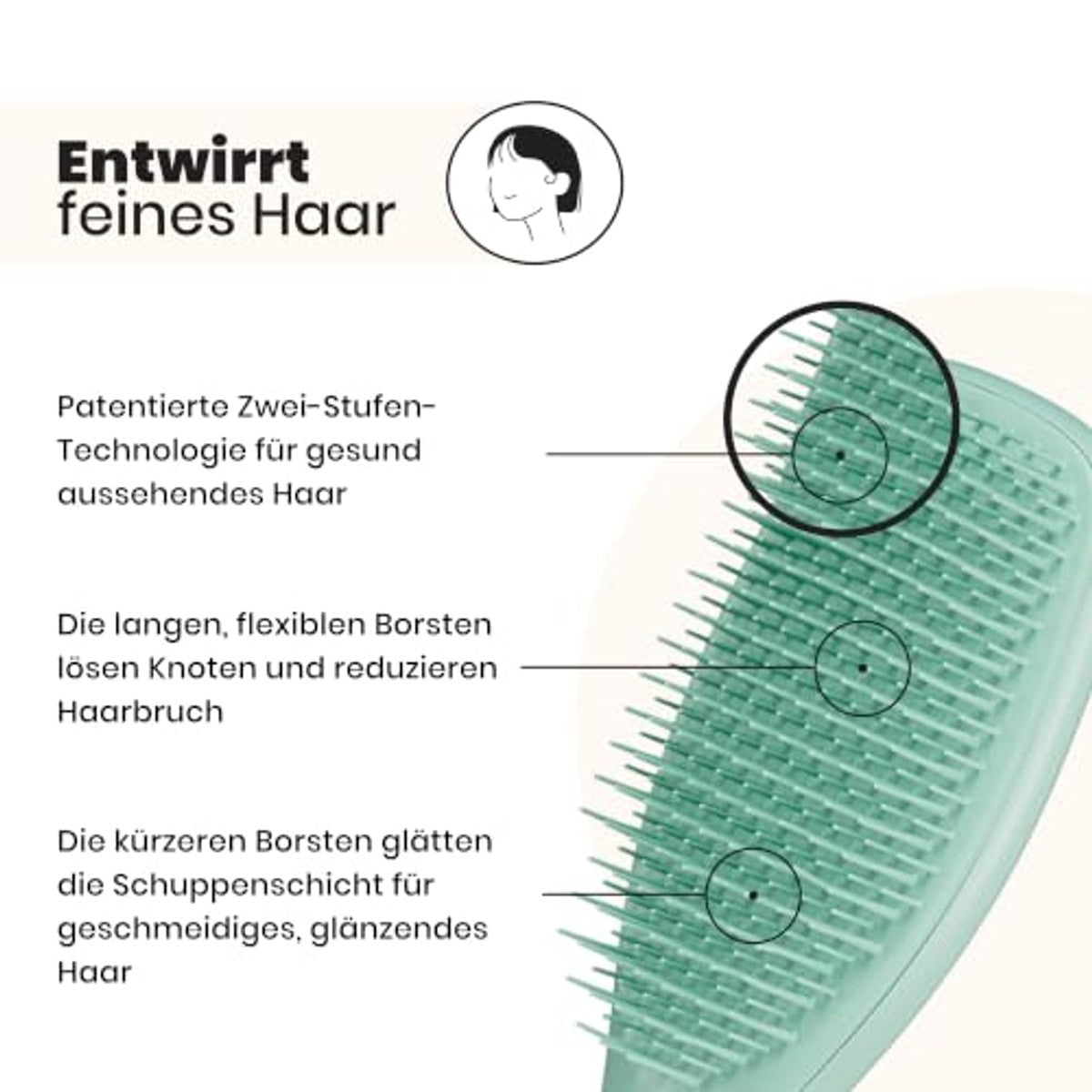 Tangle Teezer Ultimate Detangler voor Fijn Haar Donker Petrol - 6-pack