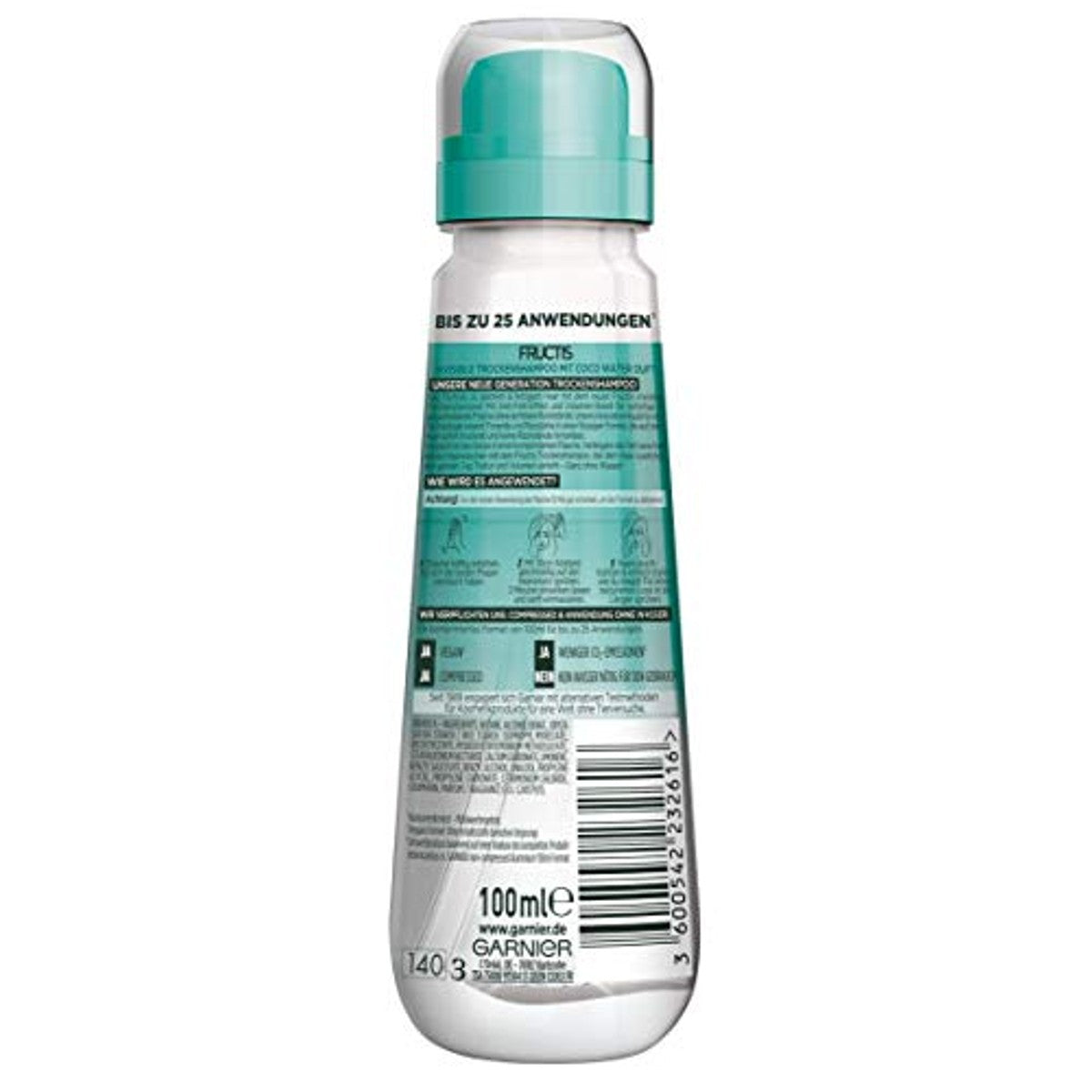 Garnier Fructis Invisible droge shampoo Coco Water 3 x 100 ml - Voordeelverpakking