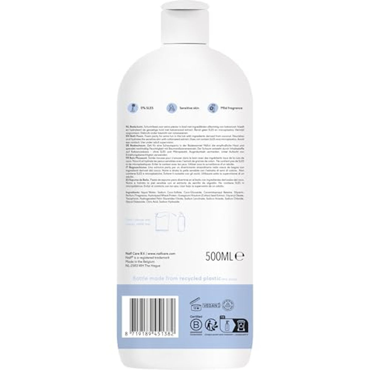 Naïf Verzorgend Badschuim met Katoenzaadolie 500 ml – Naïf