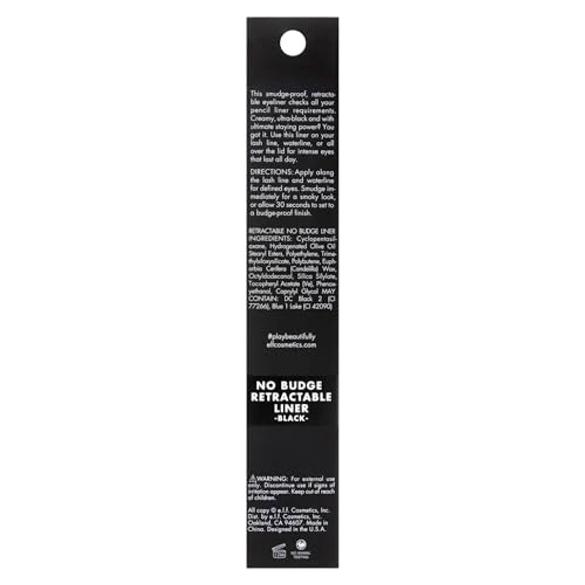 e.l.f. No Budge Intrekbare Eyeliner Zwart 0,18 g - 6 stuks