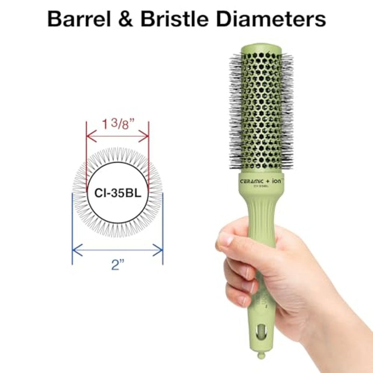 Olivia Garden Blossom Special Edition Thermoborstel Keramiek en Ionen - 6-pack