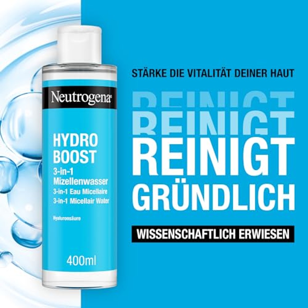 Neutrogena Hydro Boost 3-in-1 Micellair Water 3 x 400 ml - Voordeelverpakking