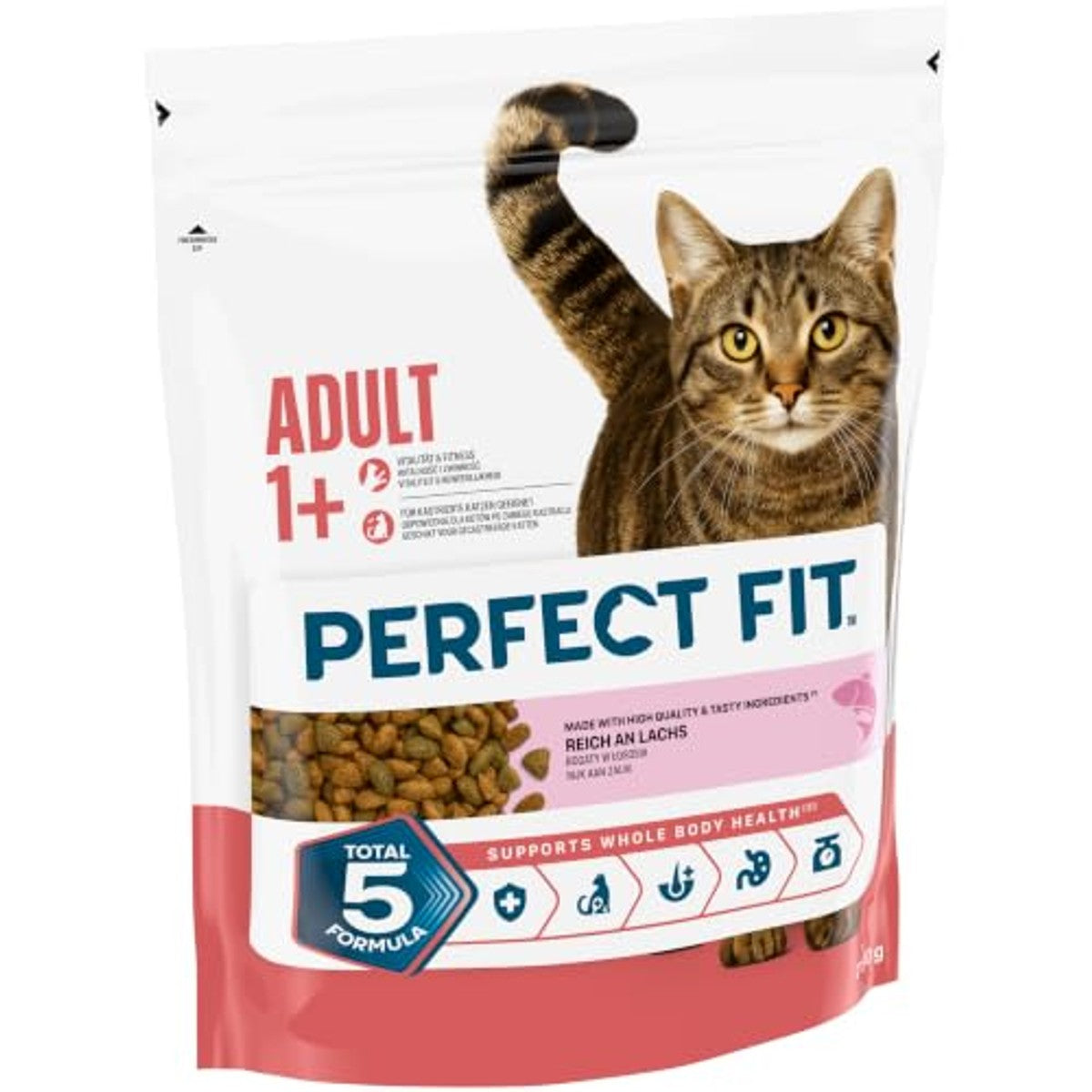 Perfect Fit Volwassen droogvoer kat zalm 6 x 750 g - 3-pack