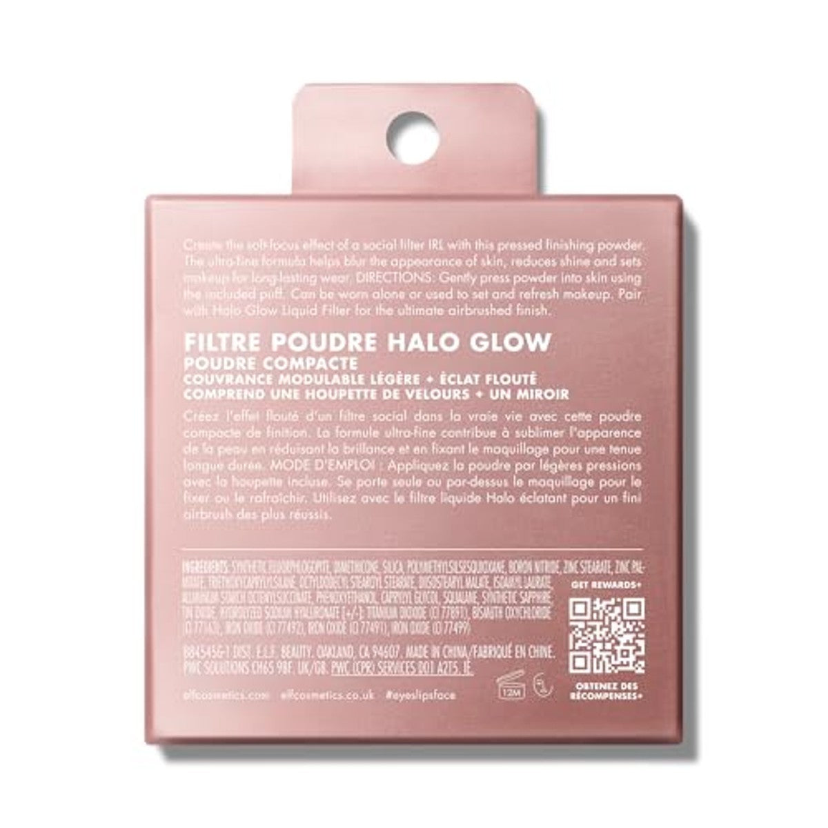e.l.f. Halo Glow Powder Filter, geperst afwerkingspoeder, opbouwbare dekking, verfijnt het poriënbeeld, met velours poederkwast en spiegel, veganistisch en dierproefvrij, lichtneutraal – e.l.f.