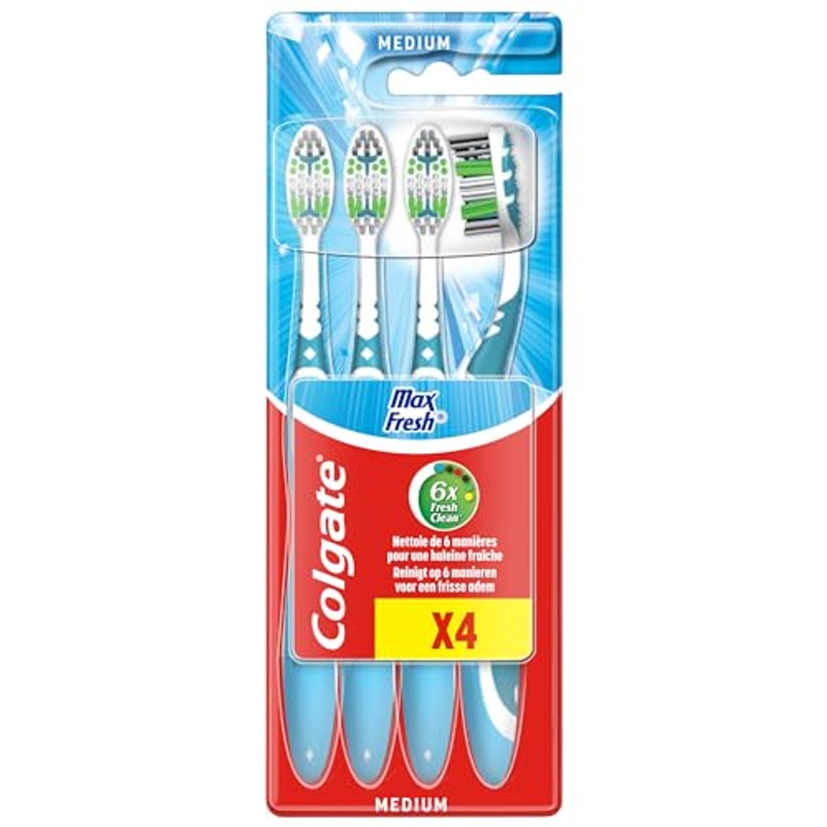 Colgate Max Fresh tandenborstels Medium 4 borstels - 3-pack