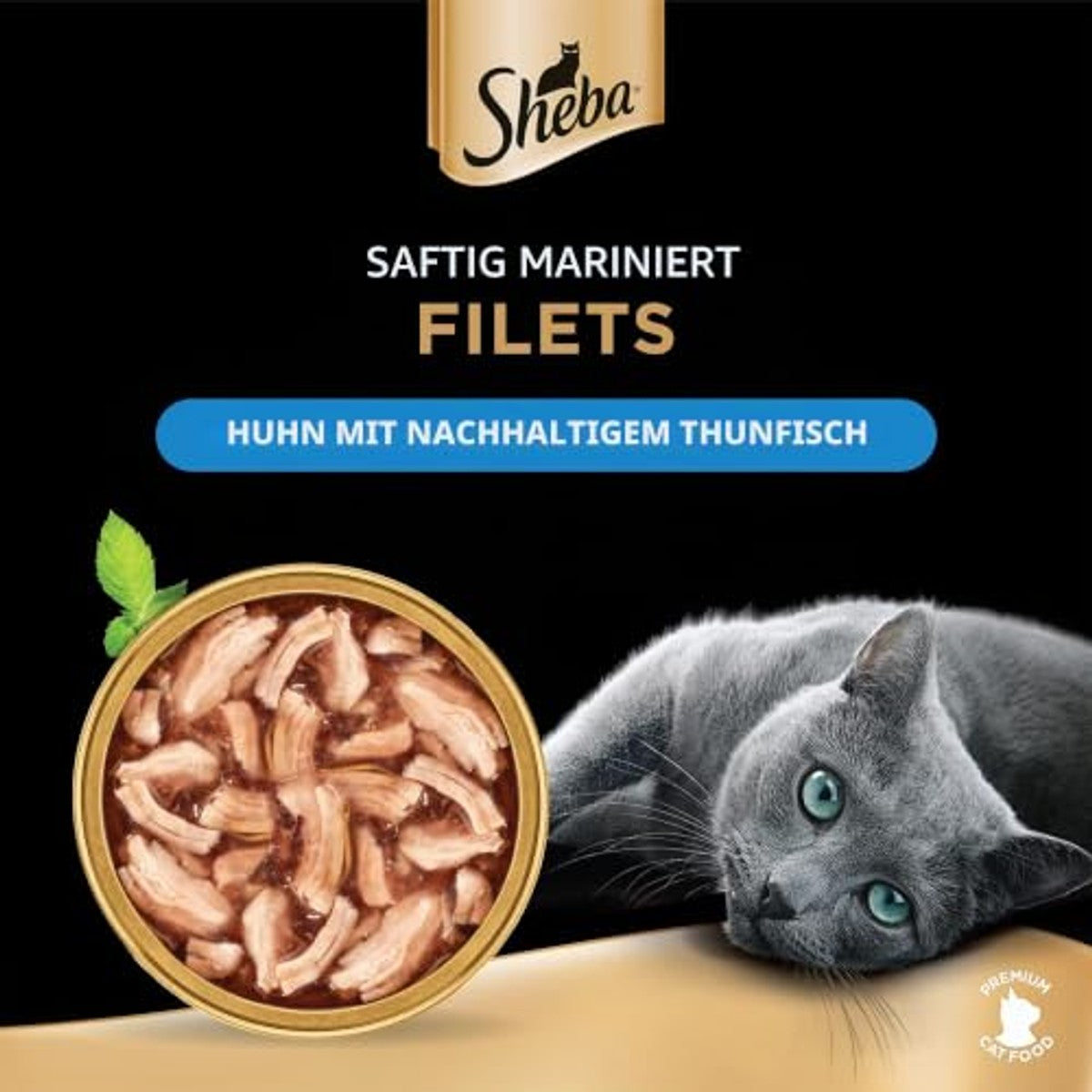 Sheba Schil Filets natvoer kattenvoer kip met tonijn 60 g - 3-pack