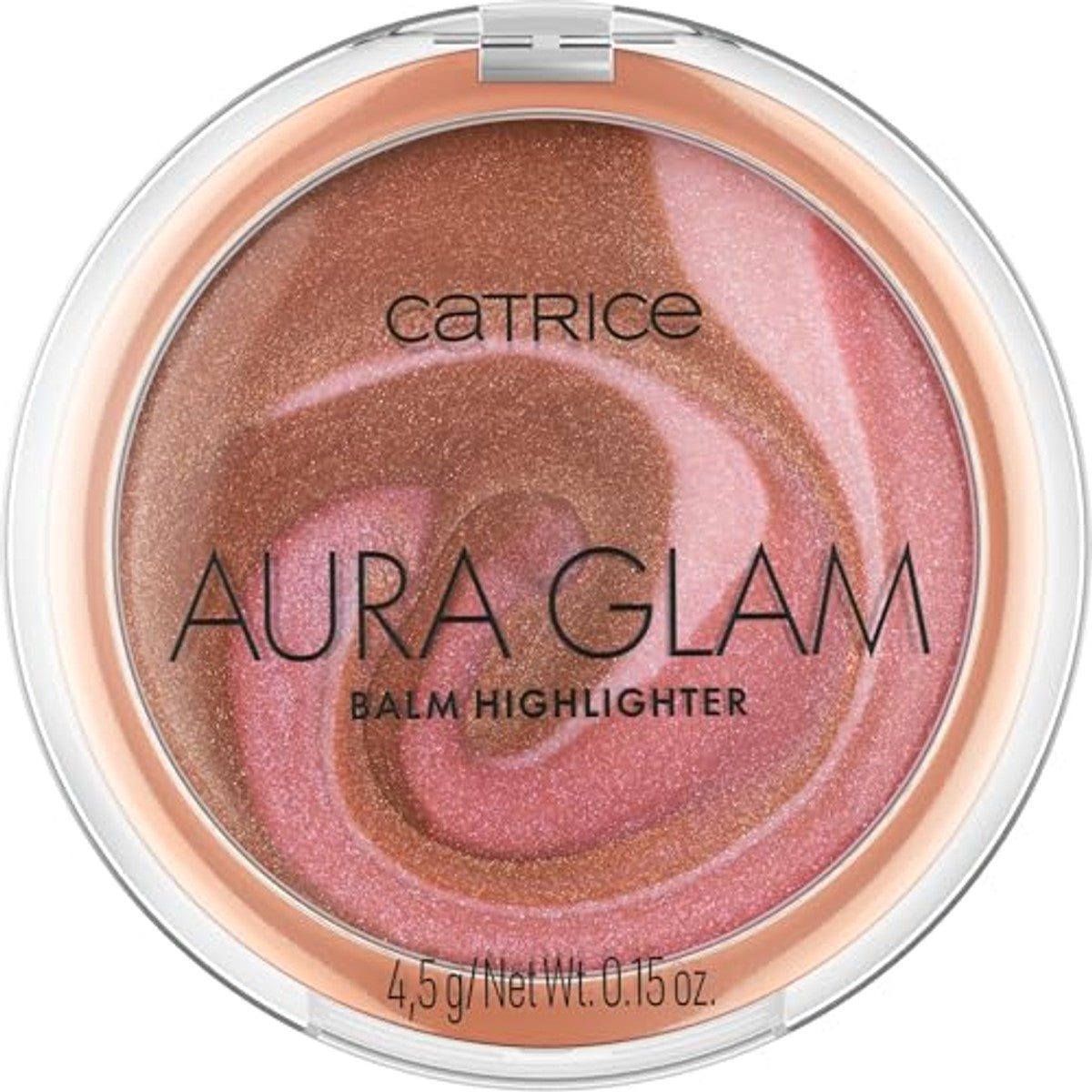 Catrice Aura Glam Balm Highlighter, nr. 010, roze, direct resultaat, stralend, glinsterend, veganistisch, olievrij, zonder parfum, zonder alcohol, per stuk verpakt (4,5 g) | Onmiddellijk resultaat, balsem highlighter in gemarmerd – Catrice Cosmetics