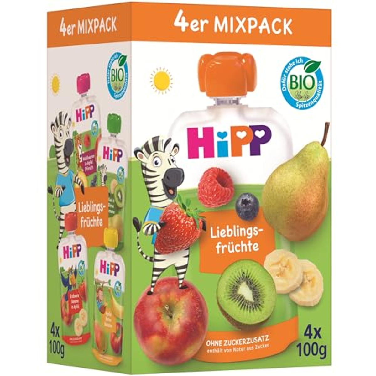 HiPP Bio Knetschie Mixpack Favoriete vruchten 3 x 16 stuks - Voordeelverpakking