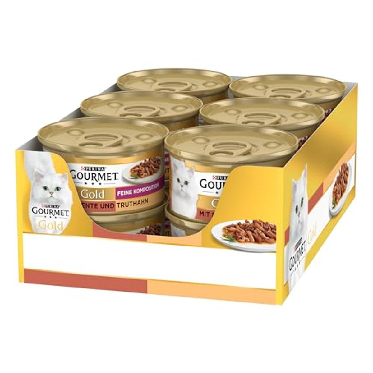 Gourmet Goud compositie natvoer kattenvoer eend & kalkoen 12 x 85 g - 6-pack