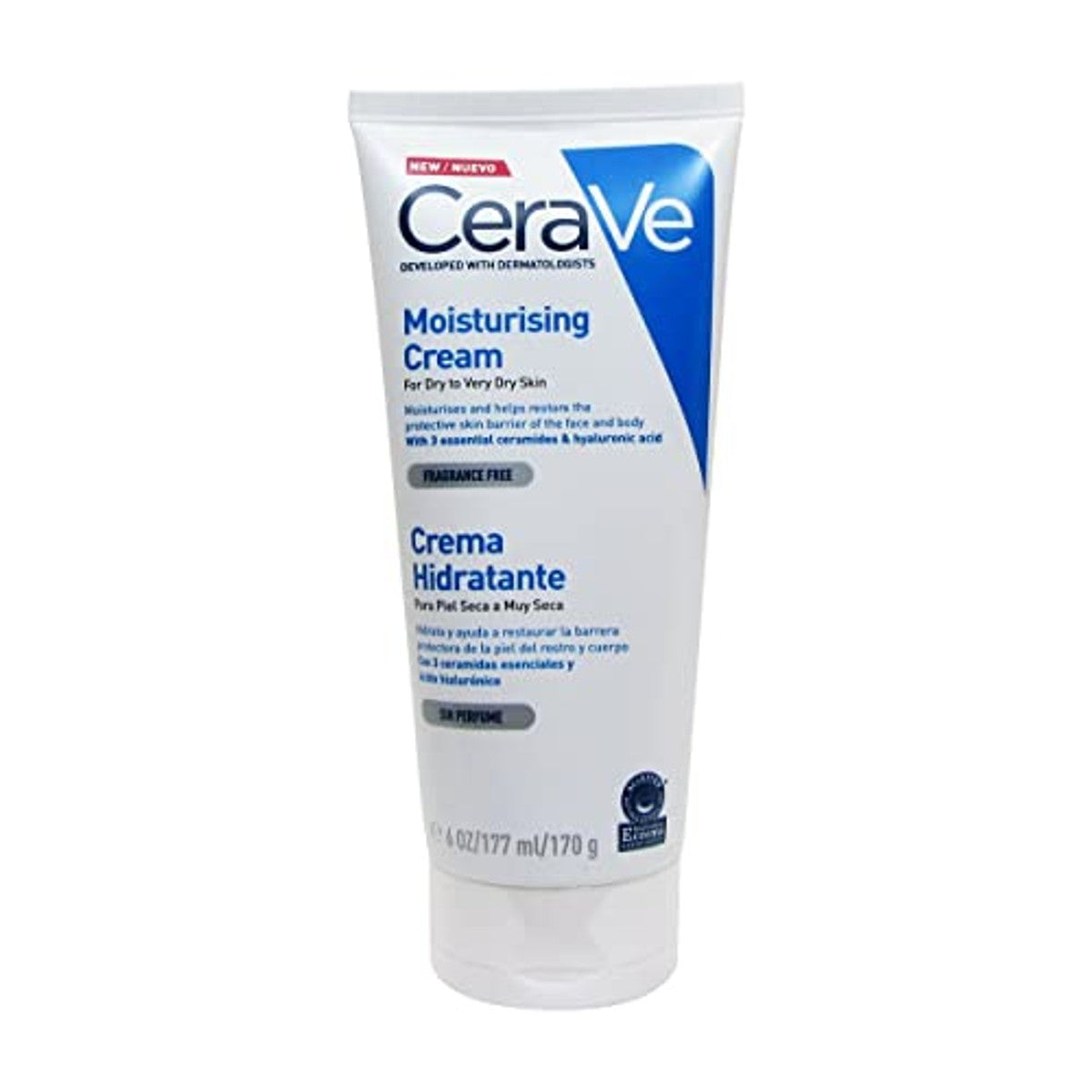CeraVe Vochtinbrengende Crème 177 ml & Reinigingsgel tegen Puistjes 236 ml - 3-pack