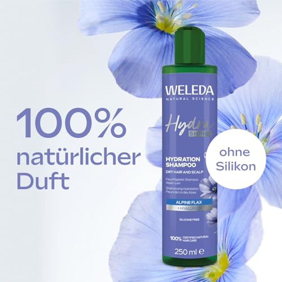 Weleda Bio Hydra Shine Vochtshampoo Droog Haar 250 ml - 6-pack