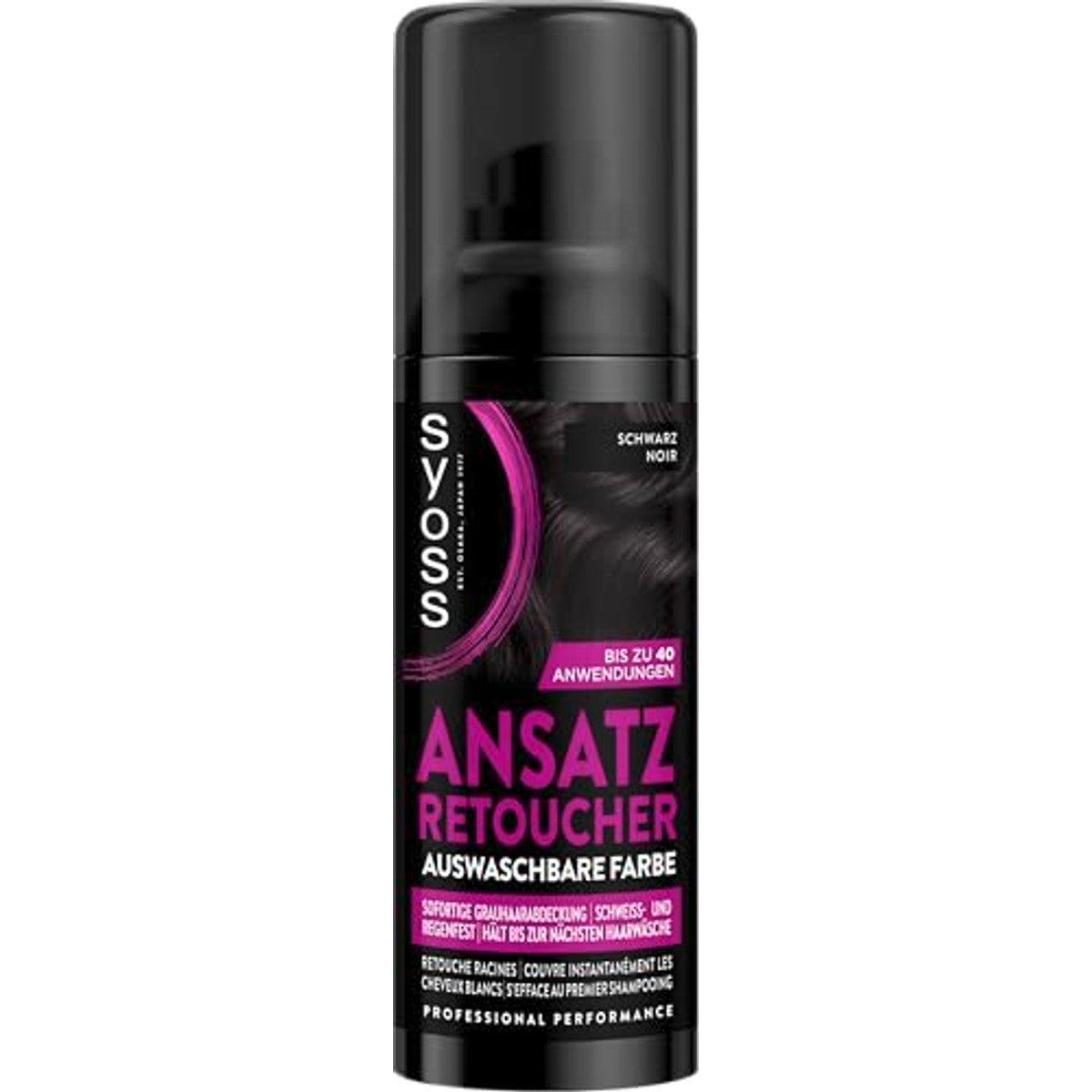 Syoss Ansatz Retoucher Kasjierspray zwart 120 ml – Syoss