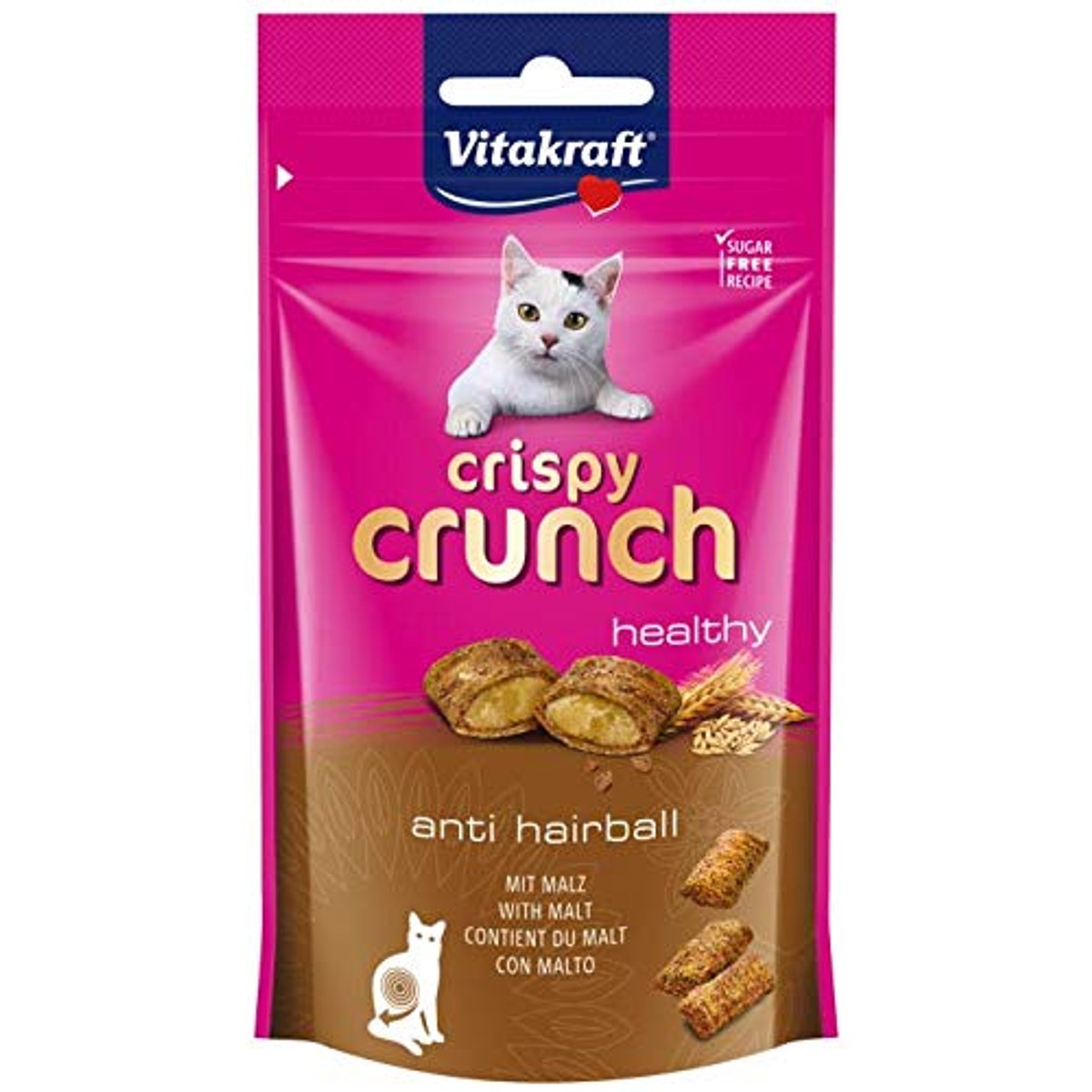 Vitakraft Crispy Crunch Kattensnack met mout - 8 x 60 g – Vitakraft