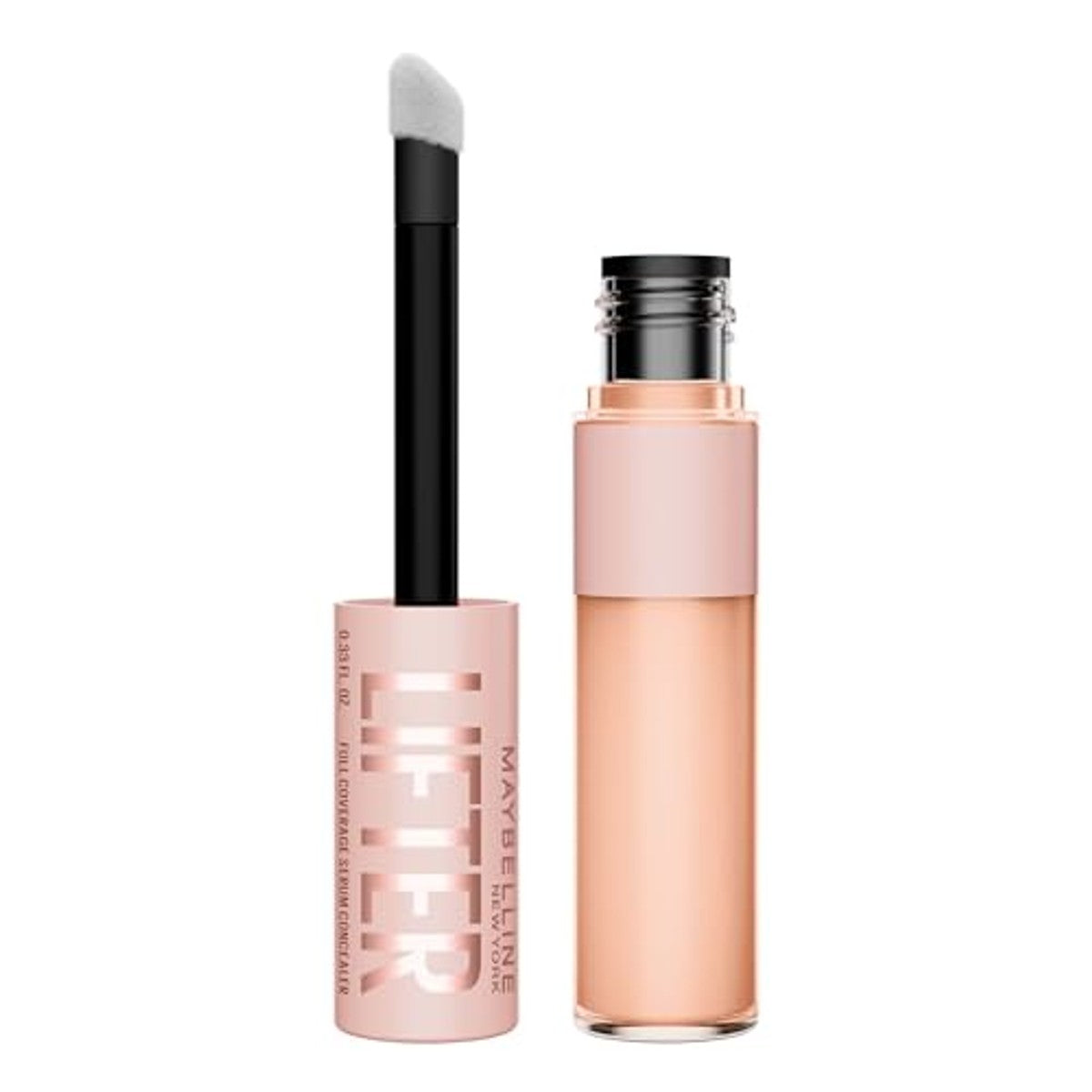 Maybelline New York Lifter Concealer, serum-afdekstift tegen donkere kringen met 2% peptiden en cafeïne, hoge dekking, hydrateert tot 24 uur, nr. 20, 10 ml – MAYBELLINE